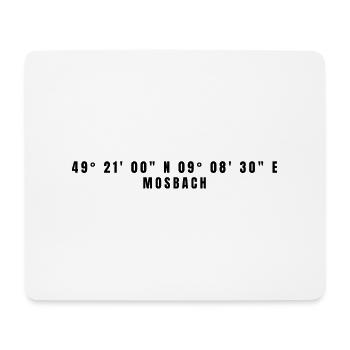 Coordonnées Mosbach Baden-Württemberg - Tapis de souris (format paysage) - blanc - Devant