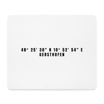 Gersthofen Bayern Koordinaten - Mousepad (Querformat) - Weiß - Vorne