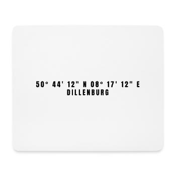 Dillenburg, Hesse Coordonnées - Tapis de souris (format paysage) - blanc - Devant