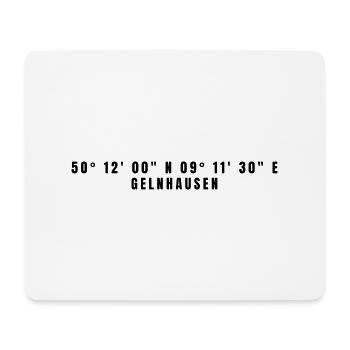 Gelnhausen Hessen Koordinaten - Mousepad (Querformat) - Weiß - Vorne