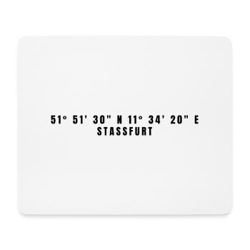 Staßfurt Sachsen-Anhalt Koordinaten - Mousepad (Querformat) - Weiß - Vorne