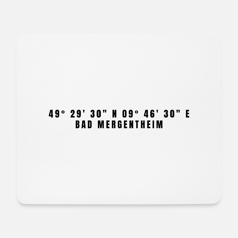 Bad Mergentheim Baden-Württemberg Koordinaten - Mousepad (Querformat) - Weiß