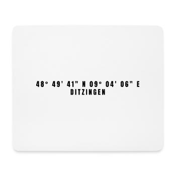 Coordonnées de Ditzingen Baden-Württemberg - Tapis de souris (format paysage) - blanc - Devant