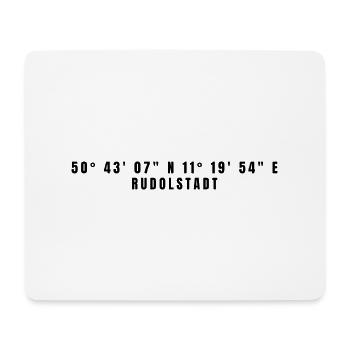 Rudolstadt Thüringen Koordinaten - Mousepad (Querformat) - Weiß - Vorne