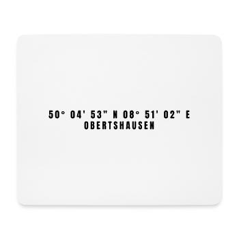 Obertshausen Hessen Koordinaten - Mousepad (Querformat) - Weiß - Vorne