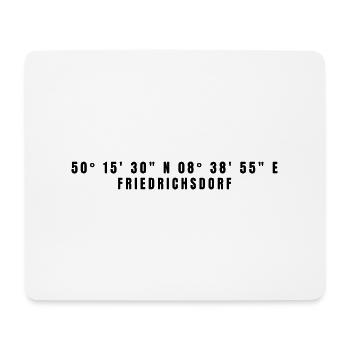 Friedrichsdorf Hessen Koordinaten - Mousepad (Querformat) - Weiß - Vorne