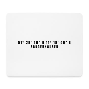 Sangerhausen Sachsen-Anhalt Koordinaten - Mousepad (Querformat) - Weiß - Vorne