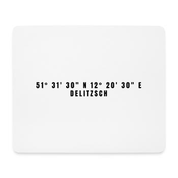 Delitzsch, Saxony Coordinates - Mouse Pad (horizontal) - white - Front