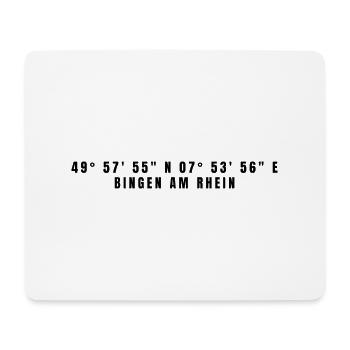 Bingen am Rhein Rheinland-Pfalz Koordinaten - Mousepad (Querformat) - Weiß - Vorne