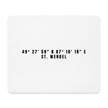 St. Wendel Saarland Coordinates - Mouse Pad (horizontal) - white - Front