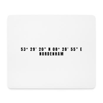 Nordenham, Coordonnées Basse-Saxe - Tapis de souris (format paysage) - blanc - Devant