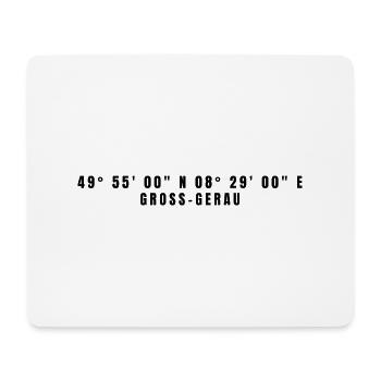 Groß-Gerau Hessen Koordinaten - Mousepad (Querformat) - Weiß - Vorne