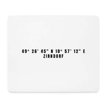 Zirndorf, Bavière Coordonnées - Tapis de souris (format paysage) - blanc - Devant