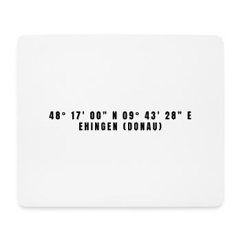 Ehingen (Donau) Baden-Württemberg Koordinaten - Mousepad (Querformat) - Weiß - Vorne