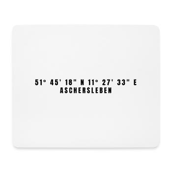 Aschersleben Sachsen-Anhalt Koordinaten - Mousepad (Querformat) - Weiß - Vorne