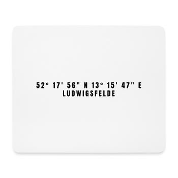 Coordonnées Ludwigsfelde Brandenburg - Tapis de souris (format paysage) - blanc - Devant
