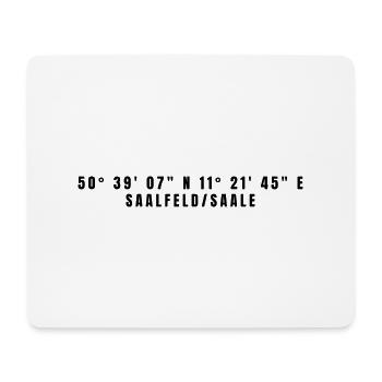 Saalfeld/Saale Thüringen Koordinaten - Mousepad (Querformat) - Weiß - Vorne