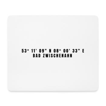 Bad Zwischenahn, Lower Saxony Coordinates - Mouse Pad (horizontal) - white - Front