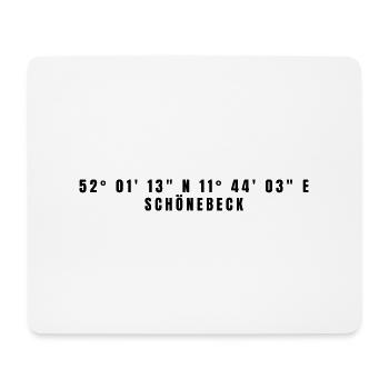 Schönebeck Sachsen-Anhalt Koordinaten - Mousepad (Querformat) - Weiß - Vorne