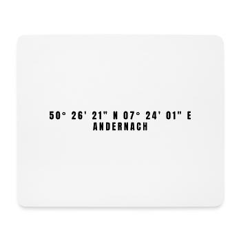 Andernach Rhénanie-Palatinat Coordonnées - Tapis de souris (format paysage) - blanc - Devant