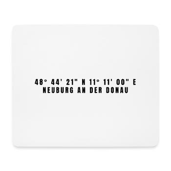 Neuburg an der Donau Bayern Koordinaten - Mousepad (Querformat) - Weiß - Vorne