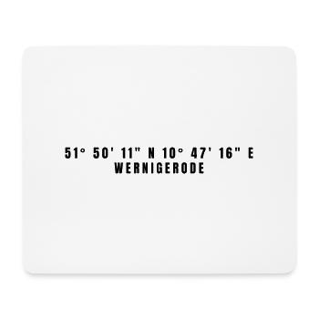 Wernigerode Sachsen-Anhalt Koordinaten - Mousepad (Querformat) - Weiß - Vorne