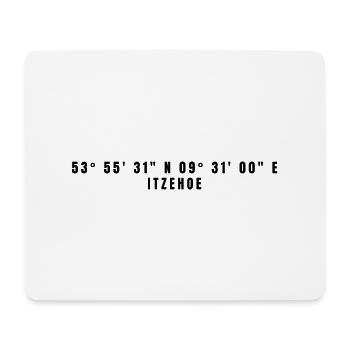 Itzehoe Schleswig-Holstein Coordinates - Mouse Pad (horizontal) - white - Front