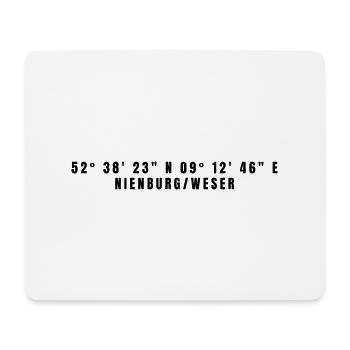 Nienburg/Weser Niedersachsen Koordinaten - Mousepad (Querformat) - Weiß - Vorne