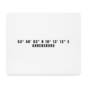 Ahrensburg Schleswig-Holstein Koordinaten - Mousepad (Querformat) - Weiß - Vorne