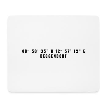 Deggendorf Bayern Koordinaten - Mousepad (Querformat) - Weiß - Vorne
