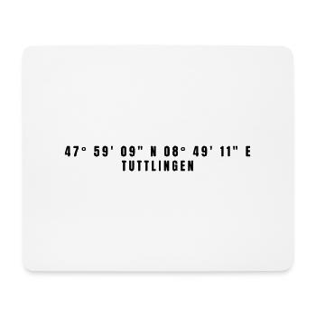 Coordonnées de Tuttlingen Baden-Württemberg - Tapis de souris (format paysage) - blanc - Devant