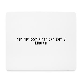 Erding Bayern Koordinaten - Mousepad (Querformat) - Weiß - Vorne