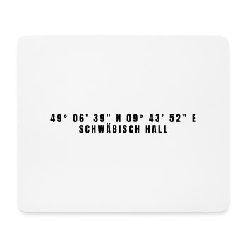 Coordonnées Schwabisch Hall, Bade-Wurtemberg - Tapis de souris (format paysage) - blanc - Devant