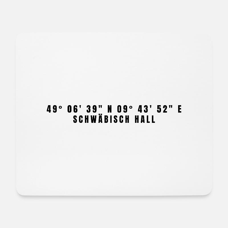 Schwäbisch Hall Baden-Württemberg Koordinaten - Mousepad (Querformat) - Weiß