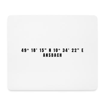 Ansbach Bayern Koordinaten - Mousepad (Querformat) - Weiß - Vorne