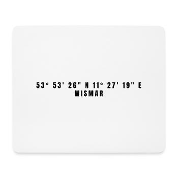 Wismar Mecklenburg-West Pomerania Coordinates - Mouse Pad (horizontal) - white - Front