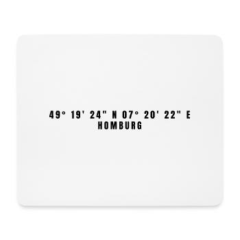 Homburg Saarland Coordinates - Mouse Pad (horizontal) - white - Front