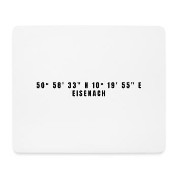 Eisenach, Thuringe Coordonnées - Tapis de souris (format paysage) - blanc - Devant
