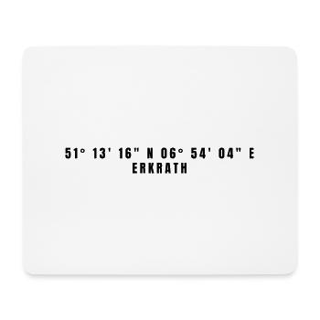 Erkrath North Rhine-Westphalia Coordinates - Mouse Pad (horizontal) - white - Front