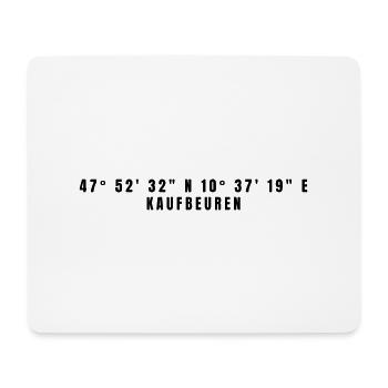 Kaufbeuren, Bavière Coordonnées - Tapis de souris (format paysage) - blanc - Devant