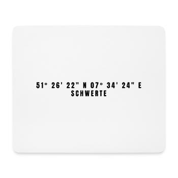 Schwerte North Rhine-Westphalia Coordinates - Mouse Pad (horizontal) - white - Front