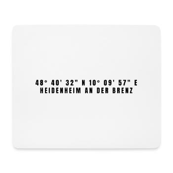 Heidenheim an der Brenz Baden-Württemberg Koordina - Mousepad (Querformat) - Weiß - Vorne
