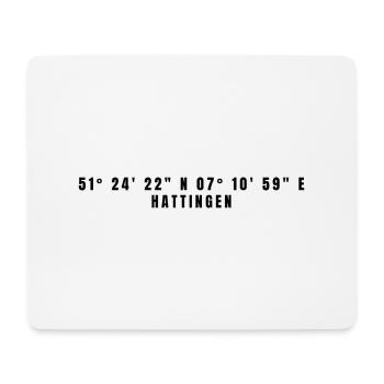 Hattingen Nordrhein-Westfalen Koordinaten - Mousepad (Querformat) - Weiß - Vorne