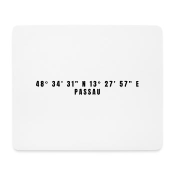 Passau Bavaria Coordinates - Mouse Pad (horizontal) - white - Front
