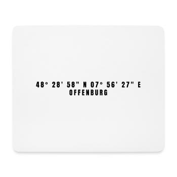 Offenburg Baden-Wurttemberg Coordinates - Mouse Pad (horizontal) - white - Front