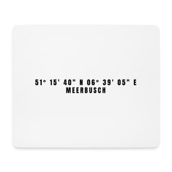 Meerbusch North Rhine-Westphalia Coordinates - Mouse Pad (horizontal) - white - Front