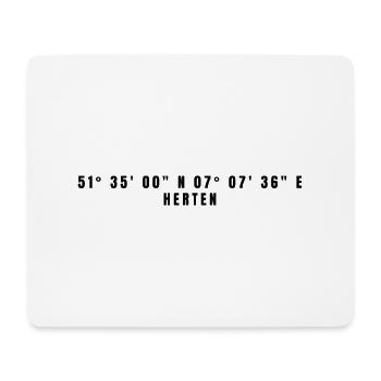 Herten, Rhénanie-du-Nord-Westphalie Coordonnées - Tapis de souris (format paysage) - blanc - Devant