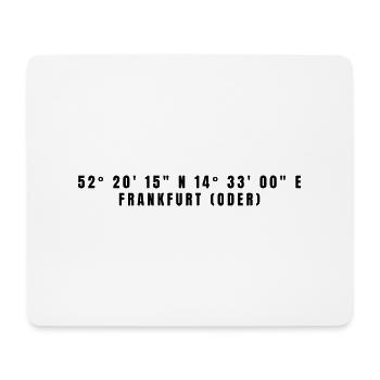 Frankfurt (Oder) Brandenburg Koordinaten - Mousepad (Querformat) - Weiß - Vorne