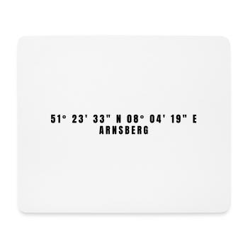 Arnsberg Nordrhein-Westfalen Koordinaten - Mousepad (Querformat) - Weiß - Vorne