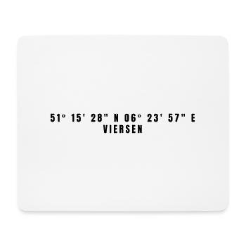 Viersen, North Rhine-Westphalia Coordinates - Mouse Pad (horizontal) - white - Front